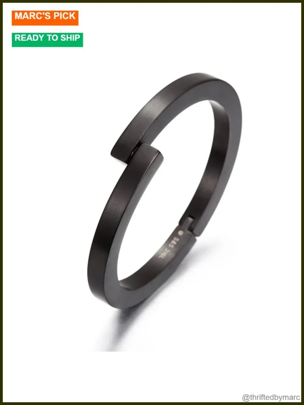 Large Stainless Steel Cuff Bracelet with Twisted Line Design for Men